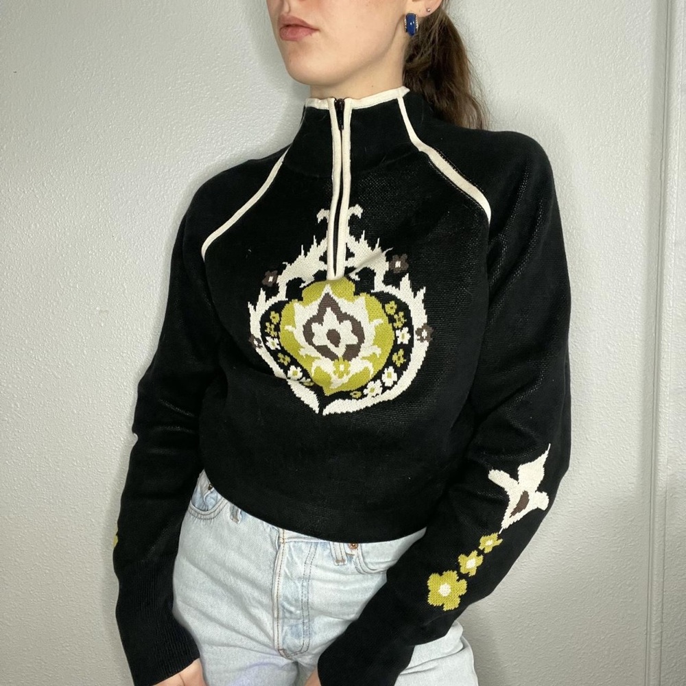 Athleta Knit Ski Quarter Zip